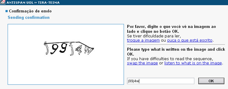 AntiSpam UOL Tentativa 1