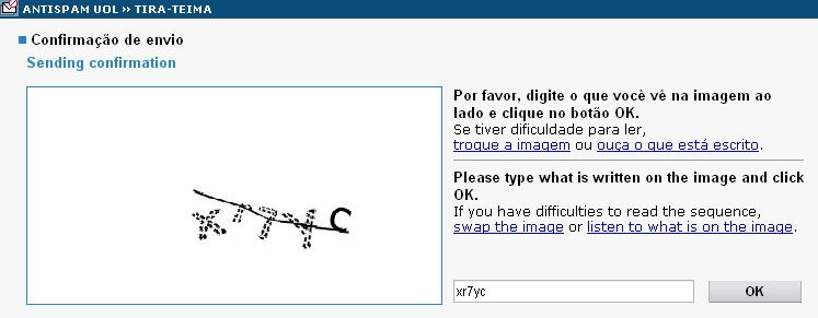 AntiSpam UOL Tentativa 5