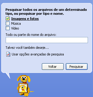 Cãozinho farejador no Windows Xp