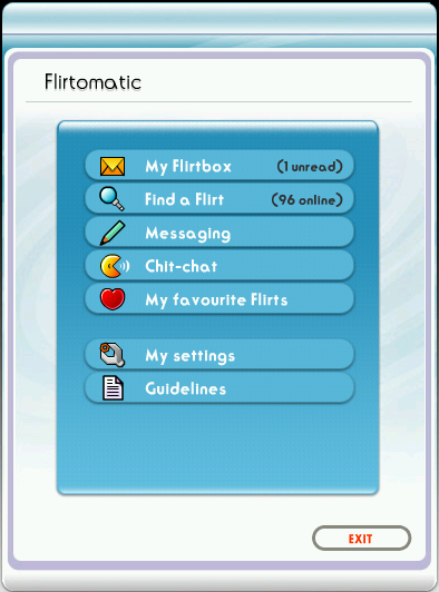 Início do Flirtomatic Web