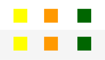 Fundo cinza versus fundo branco na interação com cores