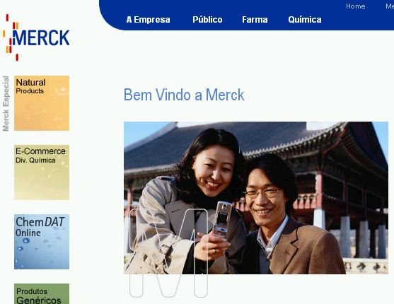 Home da Merck no Brasil
