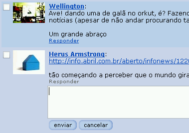 Respondendo Scrap no Orkut