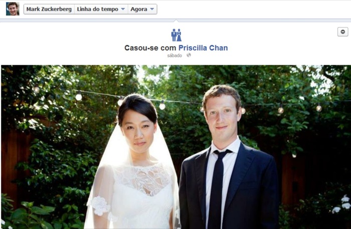Zuckerberg casou