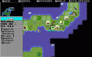 Captura de tela do Civilization I